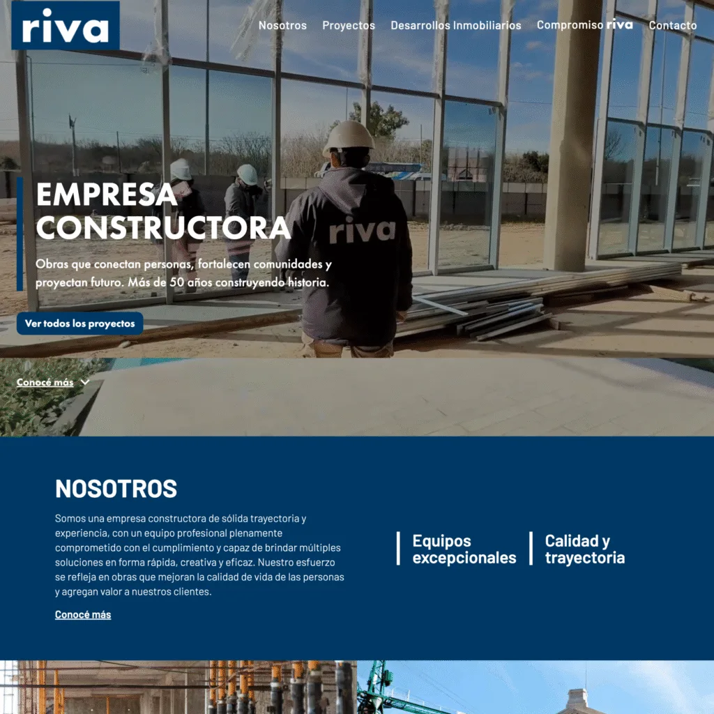 Obra de RIVA, empresa constructora argentina